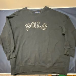 Vintage Washed Black Polo Ralph Lauren Sweatshirt Size 4XB